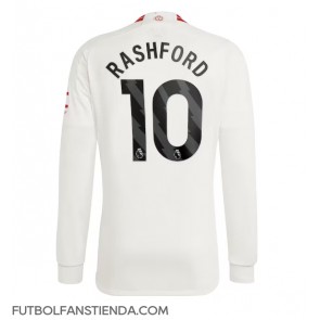 Manchester United Marcus Rashford #10 Tercera Equipación 2023-24 Manga Larga